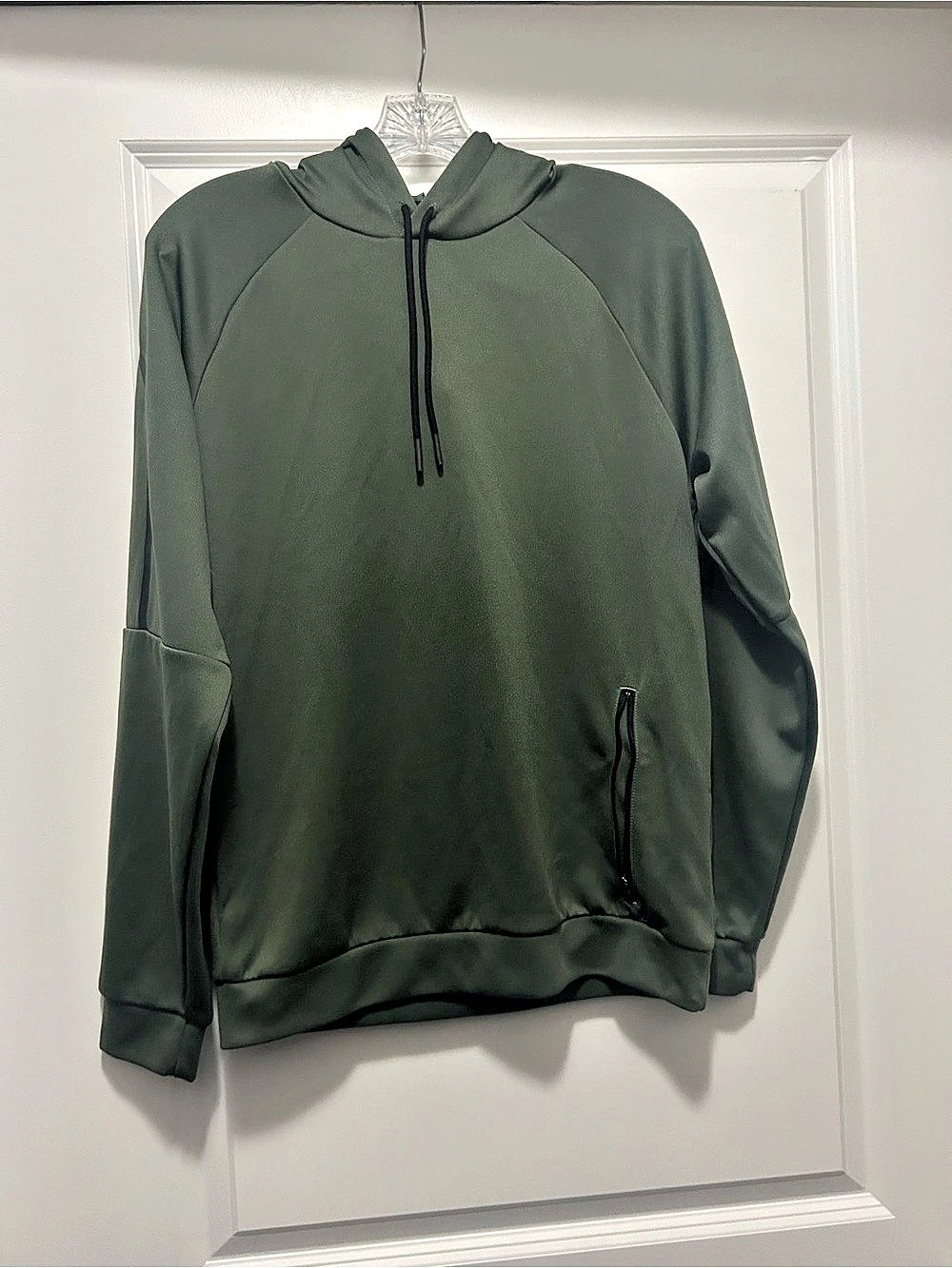 NWOT New Balance Olive green Hoodie with White Sleeve Logo men’s small